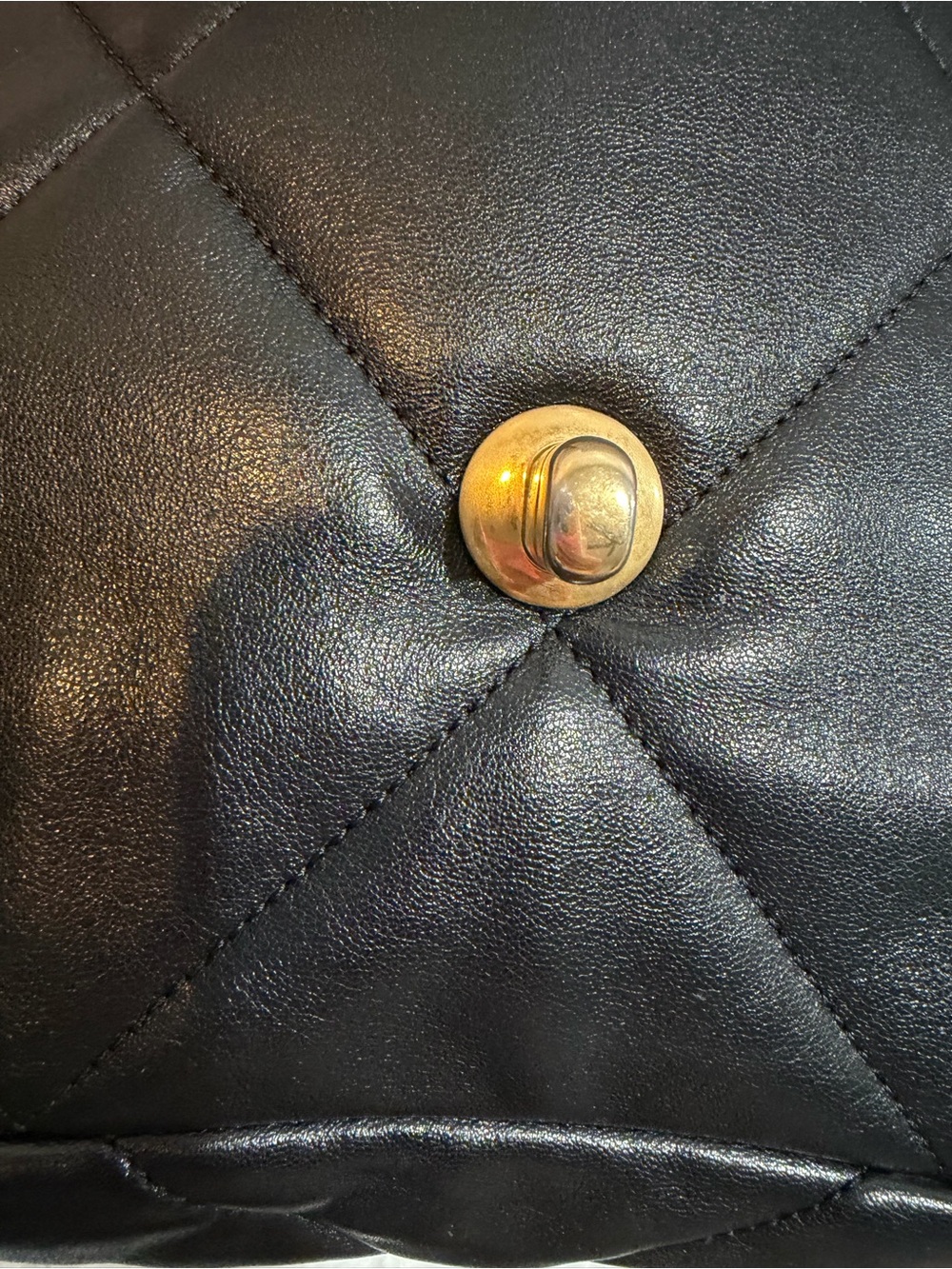 CHANEL Black Quilted Leather Shoulder Bag with Gold Hardware - Picture 6 of 16